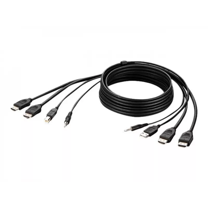 Belkin Secure KVM Combo kaabel - Video- / USB- / Audio-kaabel - TAA-vastav - USB, Mini-Pistik, HDMI (M)