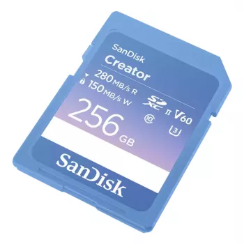SanDisk Creator SD-mälukaart UHS-II 256GB, kiired edastuskiirused kuni 280 MB/s