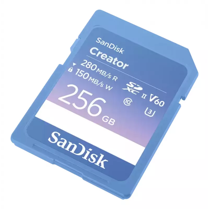 SanDisk Creator SD-mälukaart UHS-II 256GB, kiired edastuskiirused kuni 280 MB/s