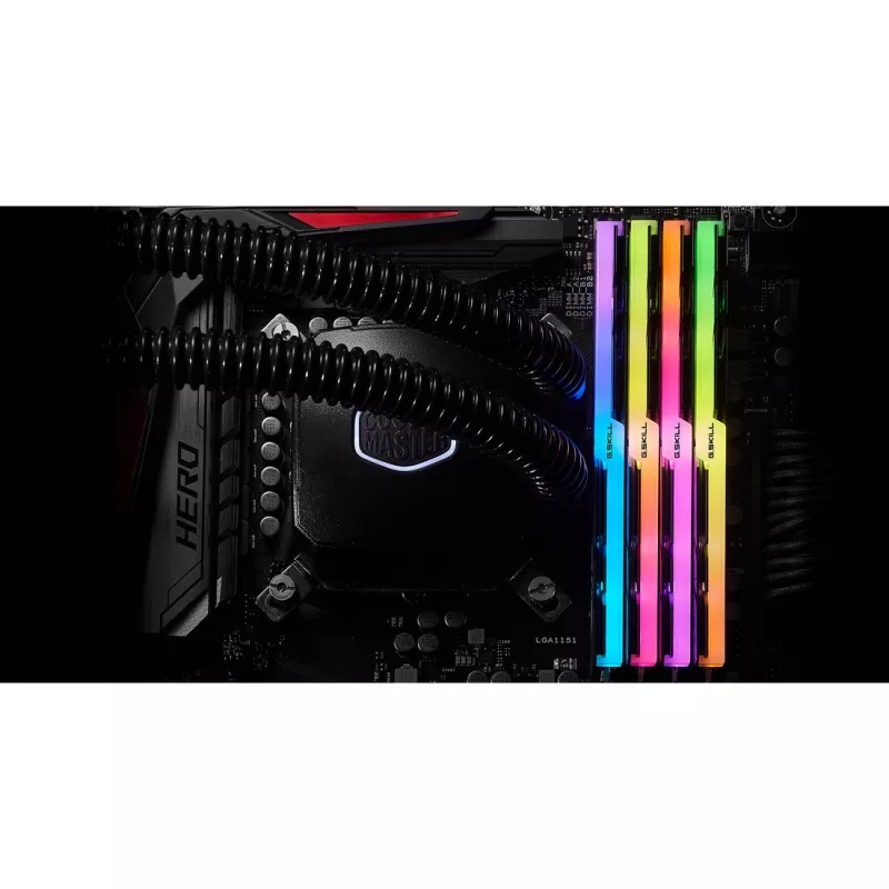 DIMM 32 GB DDR4-3600 (4x 8 GB) Quad-Kit, mälu must, F4-3600C16Q-32GTZRC, Trident Z RGB, INTEL XMP