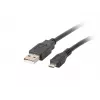 USB 2.0 kaabel LANBERG CA-USBM-10CC-0018-BK, Micro-USB B USB A-le, 1,8 m, must