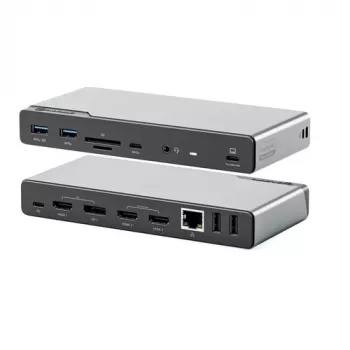ALOGIC DV4 - dokkimisjaam - sülearvutile - USB-C / USB-A - 3 x HDMI, DP - 1GbE (DUCDV4)