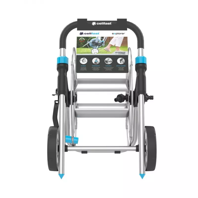 Metal hose cart Cellfast EXPLORER 60m 1/2 inch – for 60 m of 1/2 inch garden hose