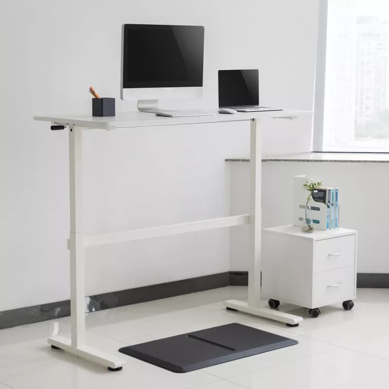 Käsitsi reguleeritava kõrgusega laud Ergo Office, max 40 kg, max kõrgus 117 cm, lauaplaadiga seismiseks ja istumiseks töötamiseks, ER-401 W