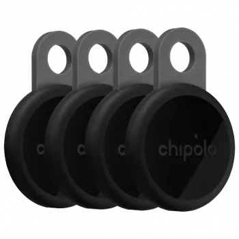 Chipolo LOOP 4er-pakk taaslaetav Bluetooth-jälgija süsi Apple Find My ühilduv