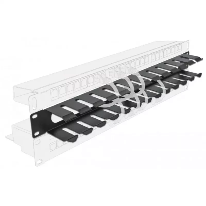 Kaablihalduspaneel DeLOCK 19 tolli 66550 must 1U