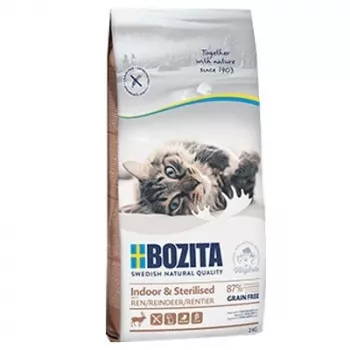 Kuiv kassitoit BOZITA Indoor & Sterilised Grain Free Reindeer 2 kg — täiskasvanud, 33% valku, 14% rasva