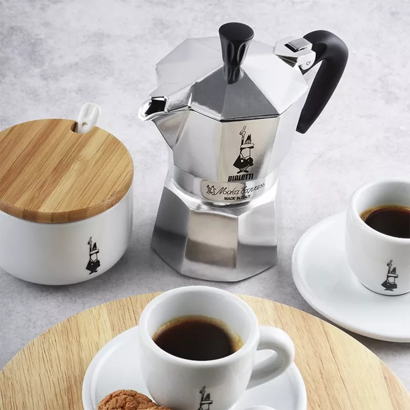 Bialetti Moka Express Moka pott 0,775 L Alumiinium, Must