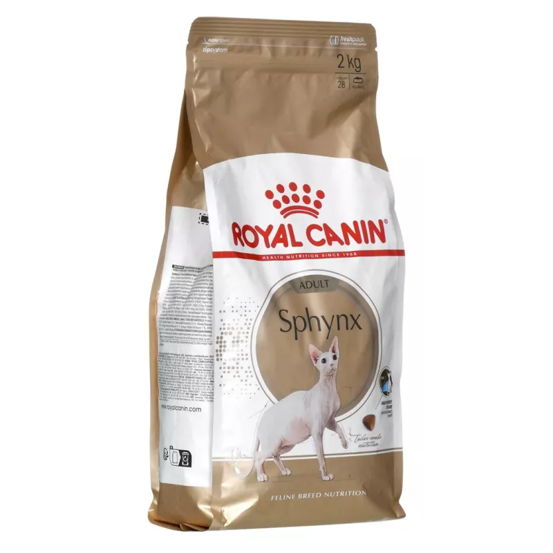 Kuiv kassitoit Royal Canin Sphynx Adult 2 kg — sealiha maitse, 33% valku, 23% rasva
