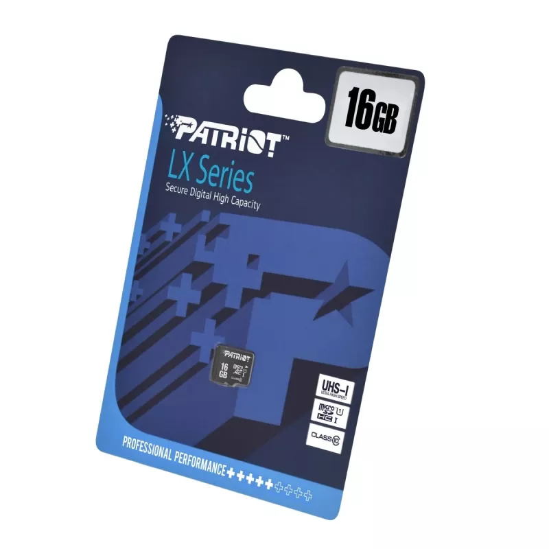 MicroSDHC mälukaart PATRIOT PSF16GMDC10 — 16 GB, Class 10, UHS-I (U1), 80 MB/s, must