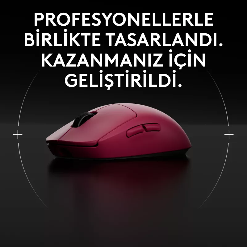 Logitech G PRO 2 - hiir - mängimiseks - parema- ja vasakukäeline - optiline - 8 nuppu - juhtmevaba, juhtmega - 2,4 GHz, USB - USB Logitech LIGHTSPEED vastuvõtja - roosa (910-007310)