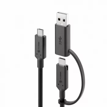 ALOGIC Elements Series USB-C–USB-C kaabel USB-A adapteriga, 1,2 m, 5 A, 10 Gbit/s