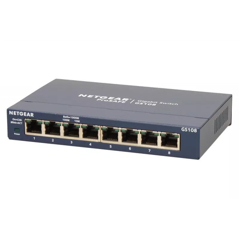 Haldamatu lüliti NETGEAR GS108GE, 8 porti, Gigabit Ethernet, 16 Gbit/s