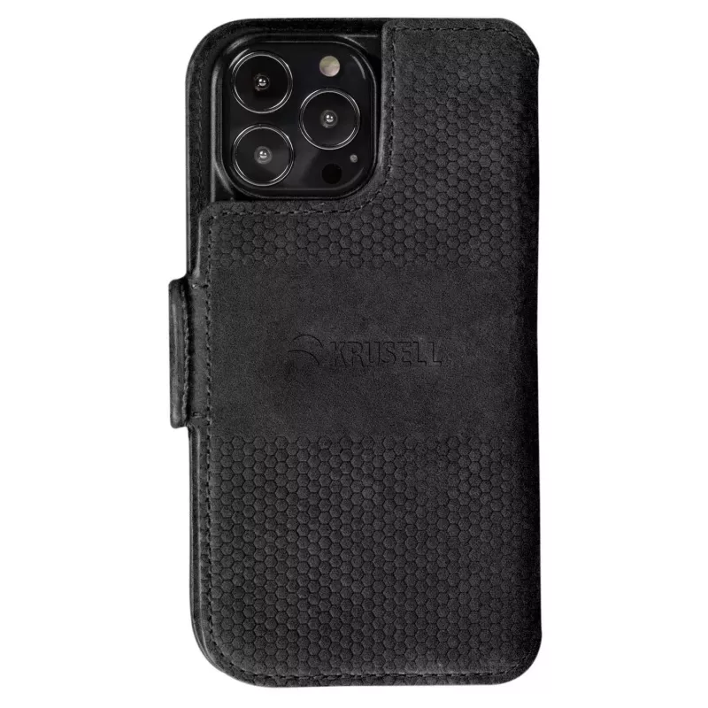 Krusell 62396 rahakotist ümbris iPhone 13 Pro Maxile 17 cm Must