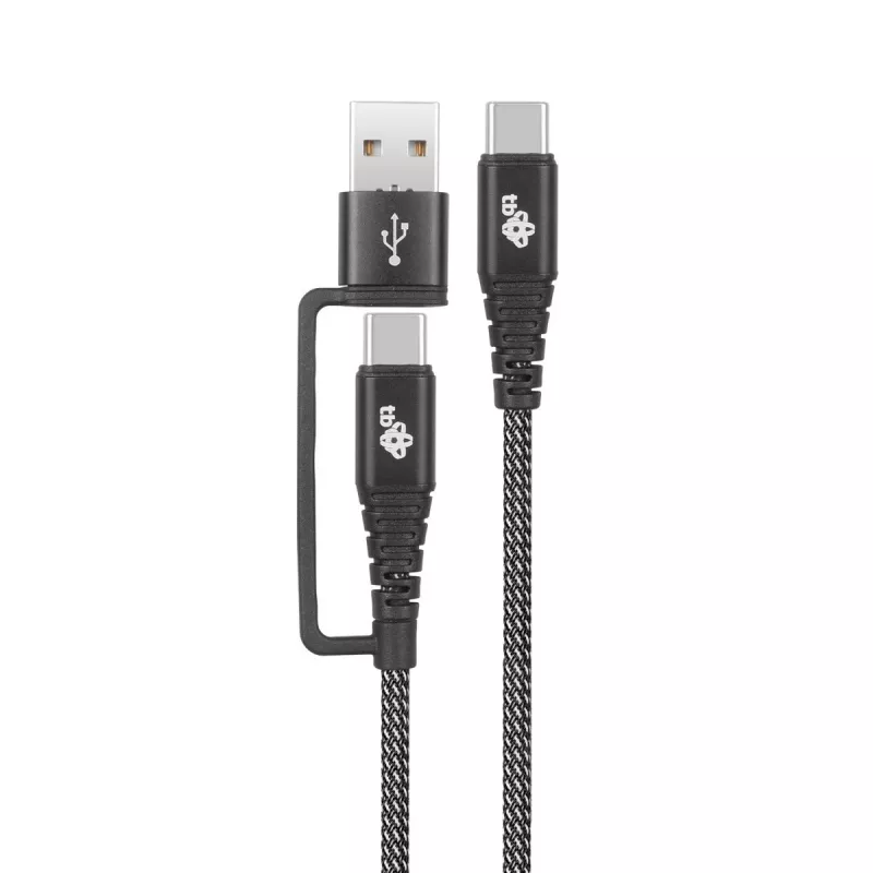 USB A kuni C kaabel TB AKTBXKUCTOA120B 1,2 m, must
