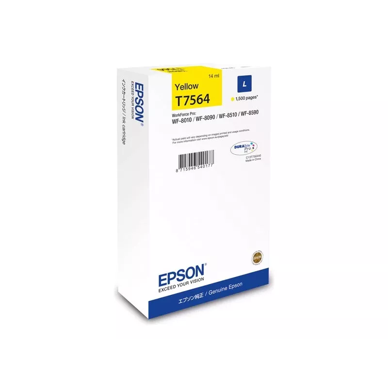 Epson C13T75644N tindikassett 1 tk Originaal suure (L) mahutavusega Kollane