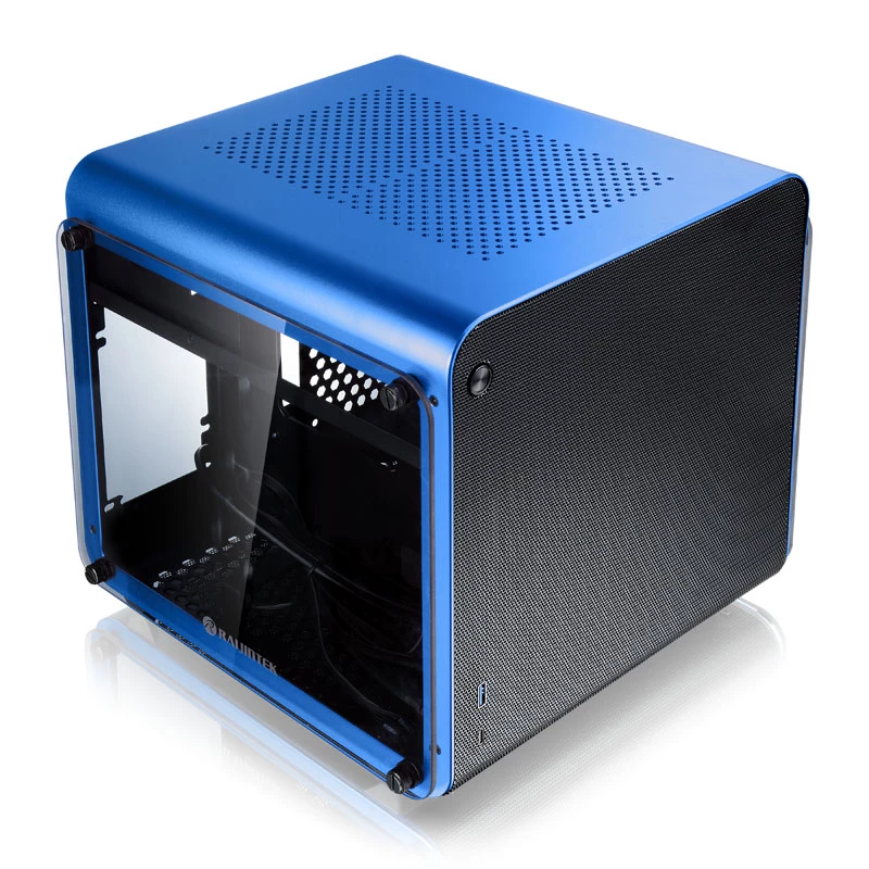 Mini-ITX arvutikorpus RAIJINTEK METIS EVO TG — karastatud klaas, sinine