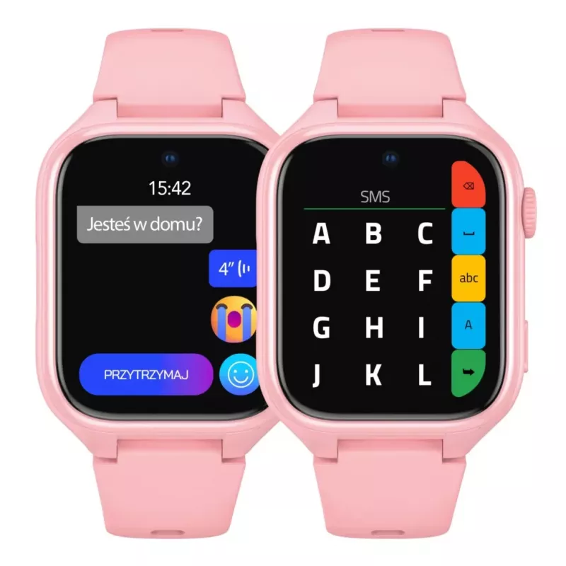 Nutikell Stelio Junior Pro AI 4G ST-SWJ102-PK — laste 4G kell, roosa
