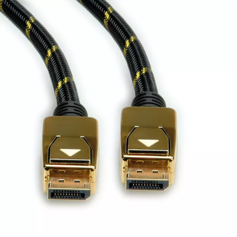 ROLINE 11.04.5921 DisplayPort-kaabel 2 m Must - Kuldne (11.04.5921)