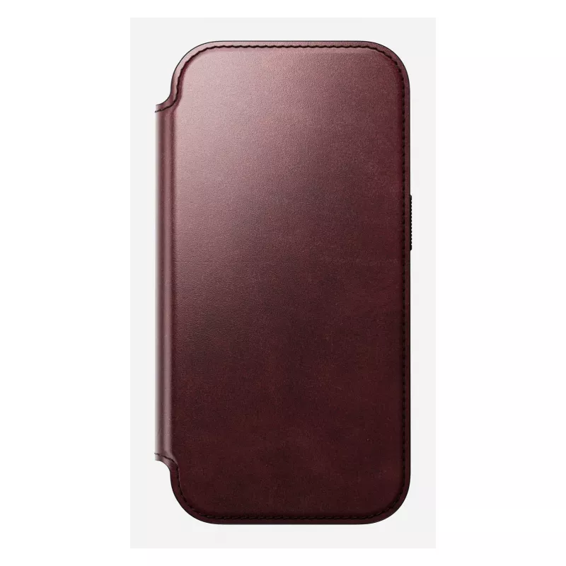 Mobiiltelefoni ümbris Nomad Modern Leather Folio Apple iPhone 17 Pro jaoks, 6,3 tolli (16 cm), nahk, burgundia