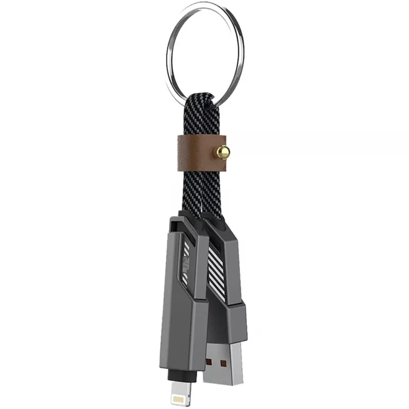 4smarts USB-C kaabel ComboCord Flat 240W+ võtmehoidjaga - kaabel - digitaalne/andmed