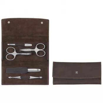 Maniküüri- ja pediküürikomplekt ZWILLING 97407-007 — 5-osaline komplekt nahkkarbiga