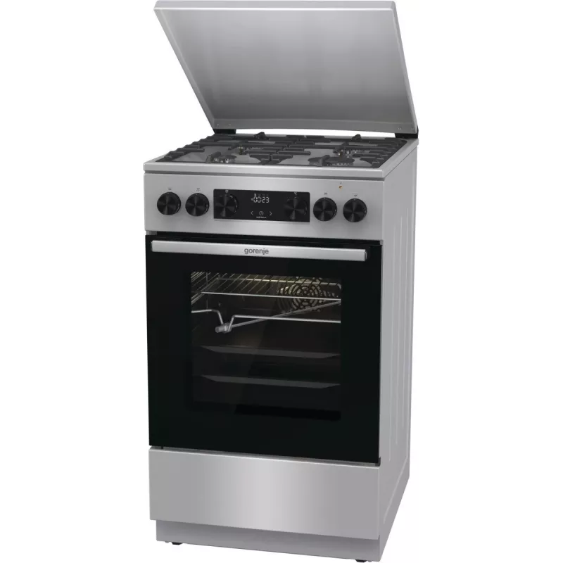 Gorenje GKS5C71XF vabaltseisev pliit ahjuga hõbedane