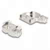 DELOCK D-Sub korpus 9-kontaktiline nurga all 90° kaablikaits, hõbedane plastik, 33×47×16 mm