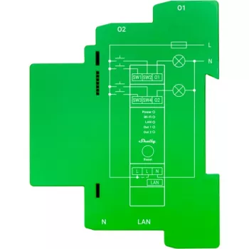 Shelly Pro Dimmer 2PM sisse ehitatud sinine, roheline, hall