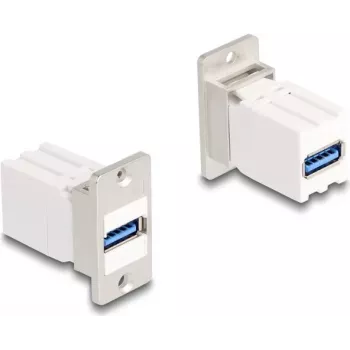 DeLOCK tahvelmonteeritav Keystone'i tüüpi sidurimoodul USB 5 Gbps A-tüüpi emane - A-tüüpi emane