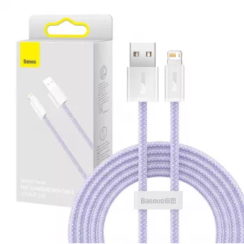 Baseus Dynamic kaabel USB - Lightning, 2.4 A, 2 m (lilla)
