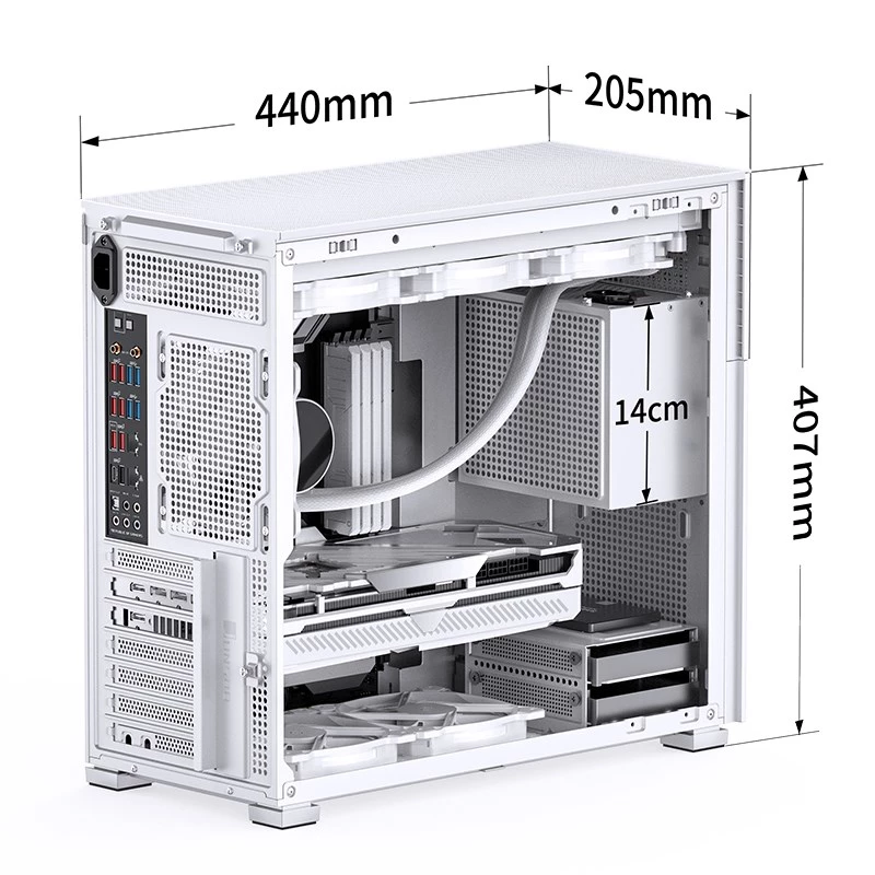 PC Case Jonsbo D41 STD Midi Tower Valge