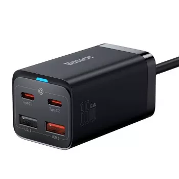Laadija Baseus GaN3 Pro mobiiltelefon tahvelarvuti must vahelduvvool sisetingimustes 15 V 3 A