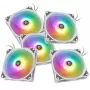 120mm PWM korpuseventilaatori komplekt BitsPower Notos RGB — valge, 5 tk komplekt (BPTA-FX1812NTWH-5)