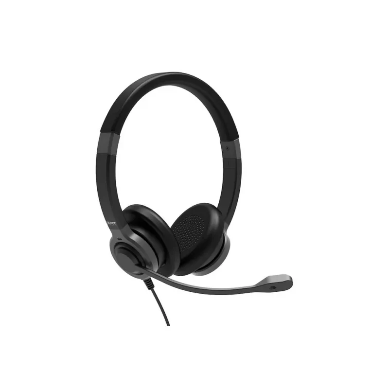 PORT CONNECT | Stereo USB Headphone PRO ON'R 300 | Juhtmega | Kõrvapealsed | Mürasummutus | Must