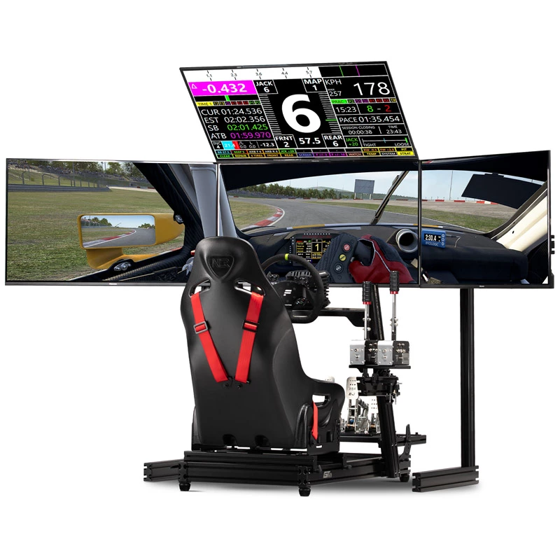 Next Level Racing Elite Quad Monitor Stand Black Edition NLR-E037 - monitori alus