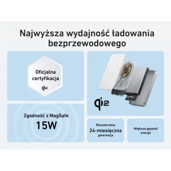 Anker MagGo Power Bank 10K Magnetiline Juhtmevaba Valge