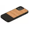 Kaitseümbris Man and Wood iPhone 12 mini jaoks Herringbone Nero Must