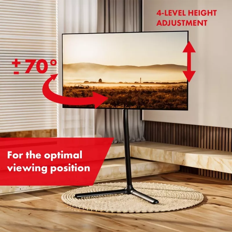 TV põrandaalus MACLEAN MC-494 32-tollistele kuni 70-tollistele teleritele, VESA kuni 400×400 mm, maksimaalne koormus 40 kg, kallutus 70°