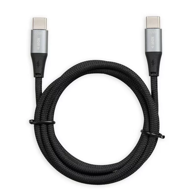 iBOX IKUTC USB-C kaabel 60W 2m Must