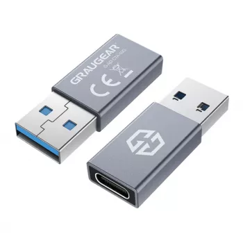 Kaabli soovahetaja GRAUGEAR G-AD-CTA-10G USB-A USB-C-le hõbedane