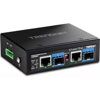 võrk media converter TRENDnet TI-BF22SFP 1GbE, kahe RJ-45 pordi ja kahe SFP pesaga