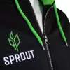 GamersWear SPROUT Basic tõmblukuga kapuutsiga pusakas suurus M must/roheline