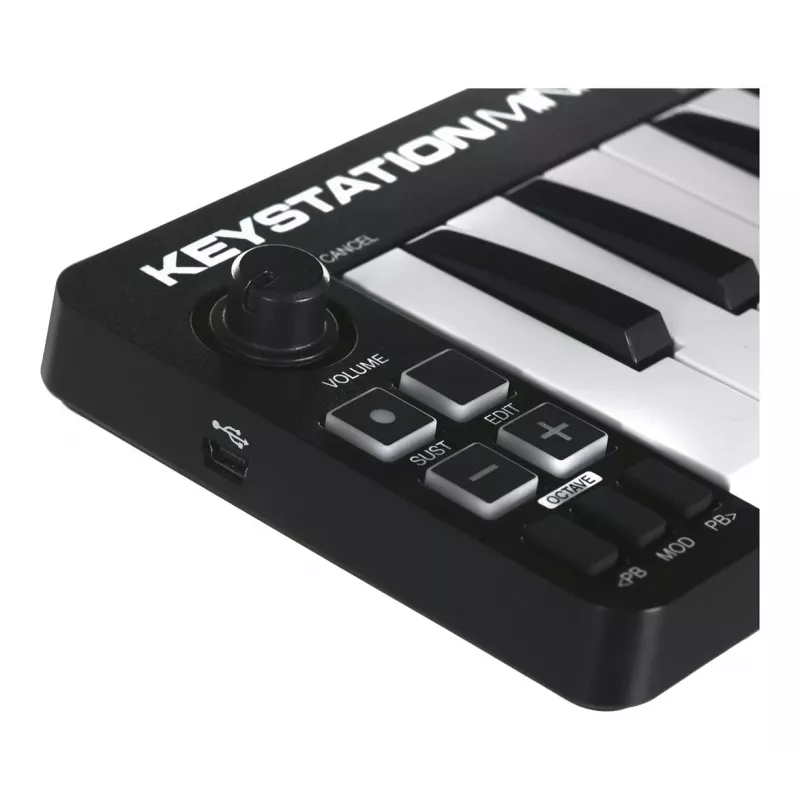 M-AUDIO Keystation Mini 32 MK3 MIDI-klaviatuur 32 klahviga USB must, valge