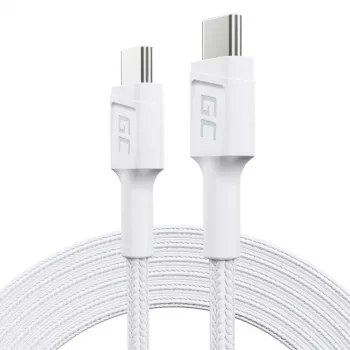 USB-C–USB-C-kaabel roheline Cell KABGC29W 2 m, USB 3.2 Gen 1, 60 W PD, punutud TPE, valge