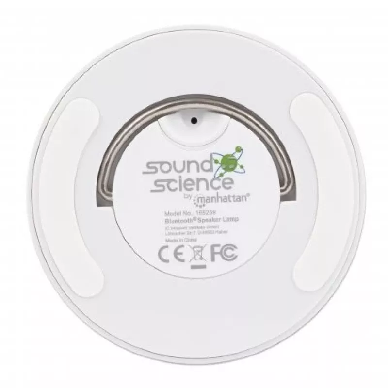 Manhattan Sound Science Bluetooth-kõlar, 5-tunnine taasesitusaeg, ulatus 10 m, microSD-kaardilugeja (32 GB), 3,5 mm abisisend, väljundvõimsus 3 W, USB-A laadimiskaabel kaasas, 1200 mAh aku, Bluetooth v5, sisseehitatud riputusaas, valge, 3-aastane garantii