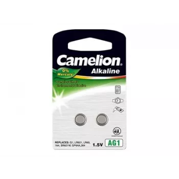 Leelisel nööpelement CAMELION AG1 / LR60 / LR621 / 364, 1,5 V, pakendis 2 tk