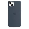 Silikoonümbris Apple iPhone 14 Plus MagSafe Storm Blue
