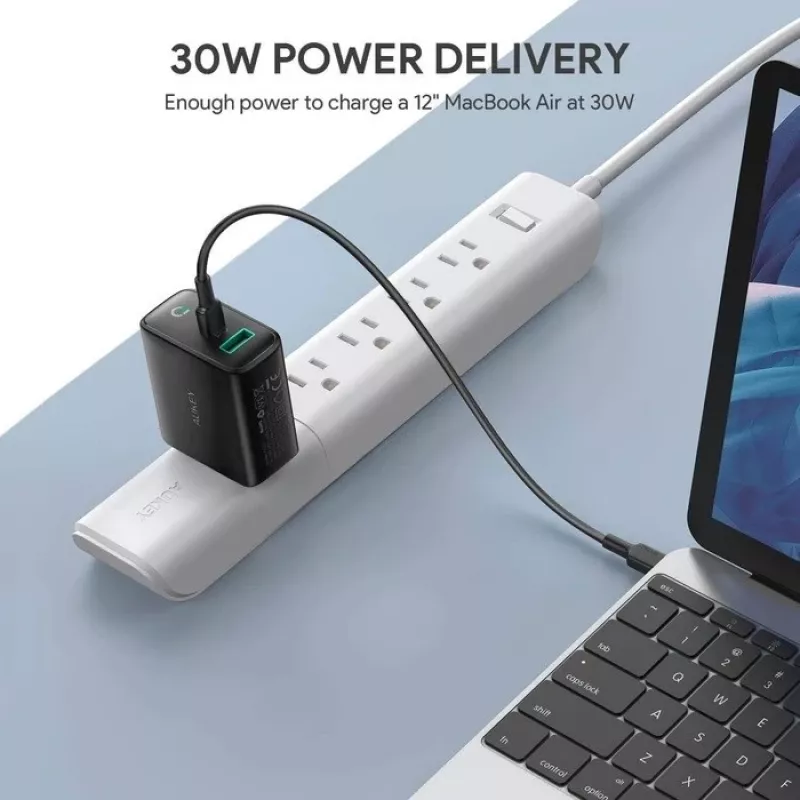 seina Charger 2xUSB Võimsus Delivery (1xUSB A+1xUSB C) 5.4A 30W Dynamic Detect PA-D1