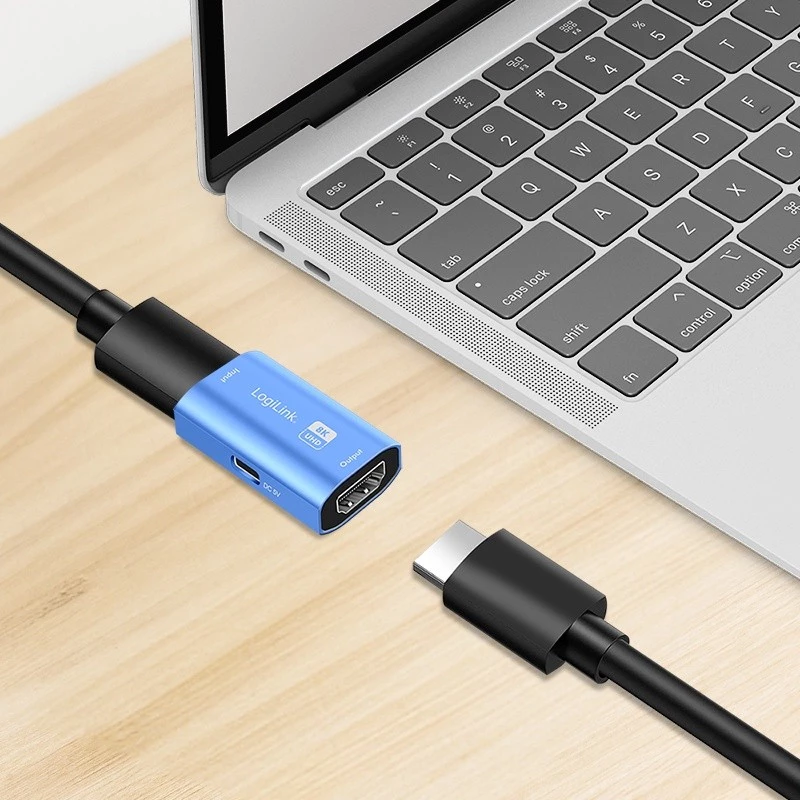 HDMI repiiter, 20m, 8K 60Hz, HDCP 2.3 alu, sinine